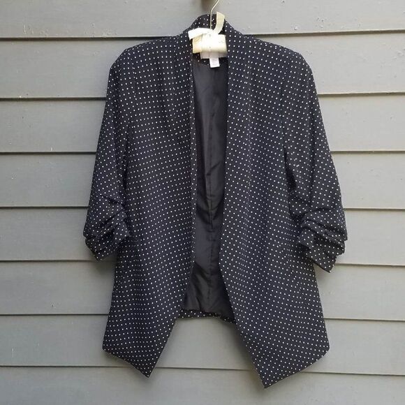 Carolina Belle Montreal Black white Polka Dot Jacket Size Small - Picture 1 of 11